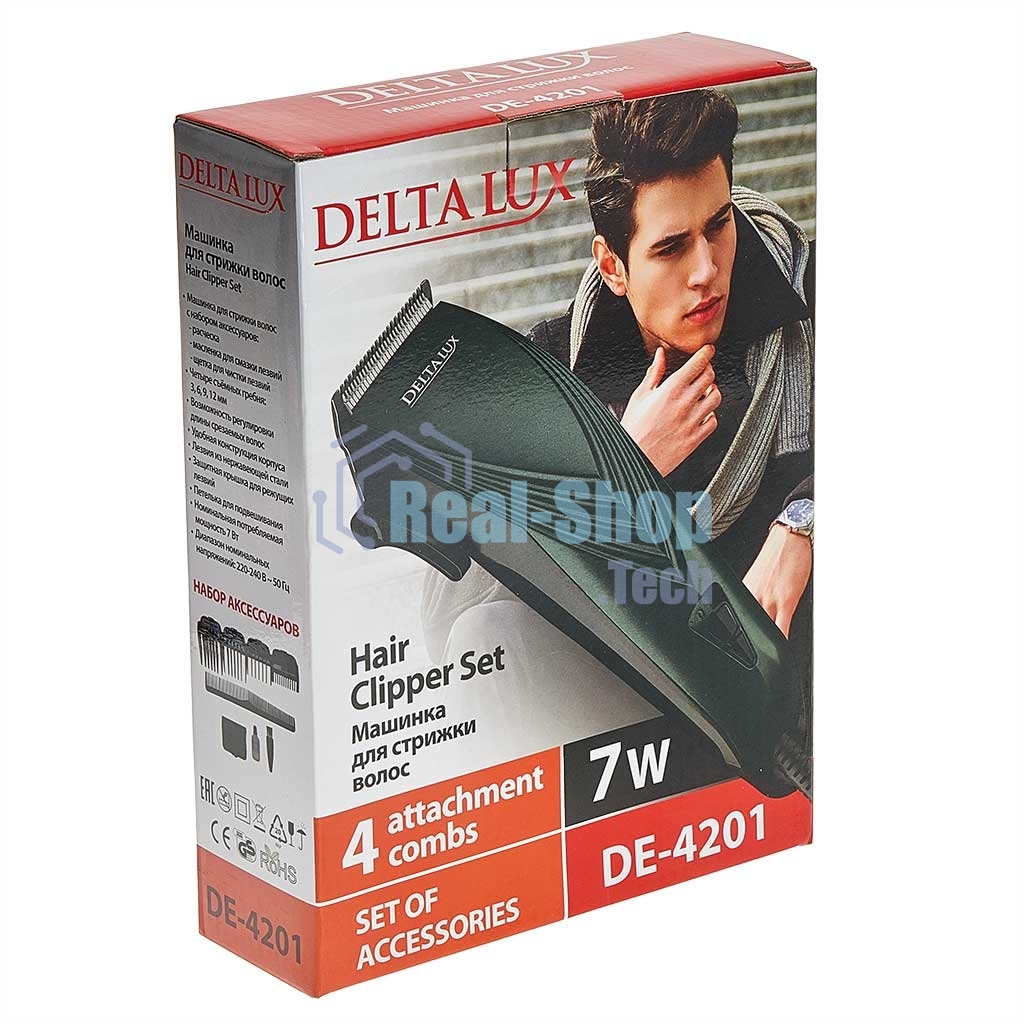 Машинка для стрижки DELTA LUX DE-4201 зеленый