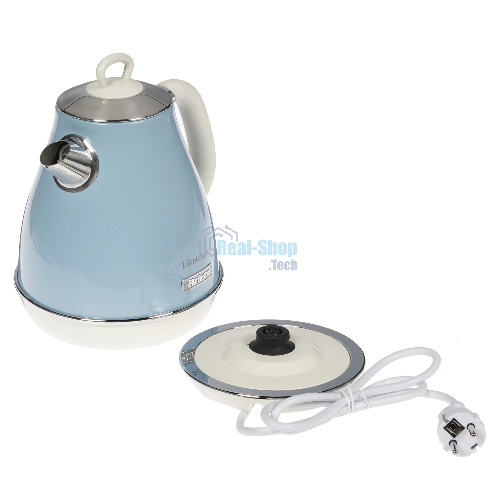 Чайник электрический Ariete Vintage 2869/05 2000 Вт, 1.7 л, голубой