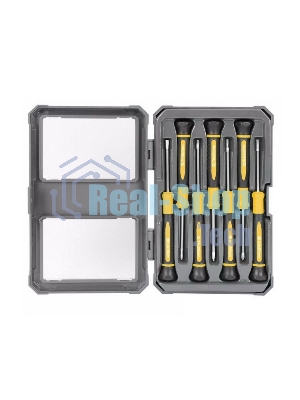 Набор прецизионных отверток 7 шт Deli DL241007 (SL2.0*50, SL2.5*50, SL3.0*50, PH00*50, PH0*50, Torx6*50, Torx8*50), сталь CrV, пласт.кейс