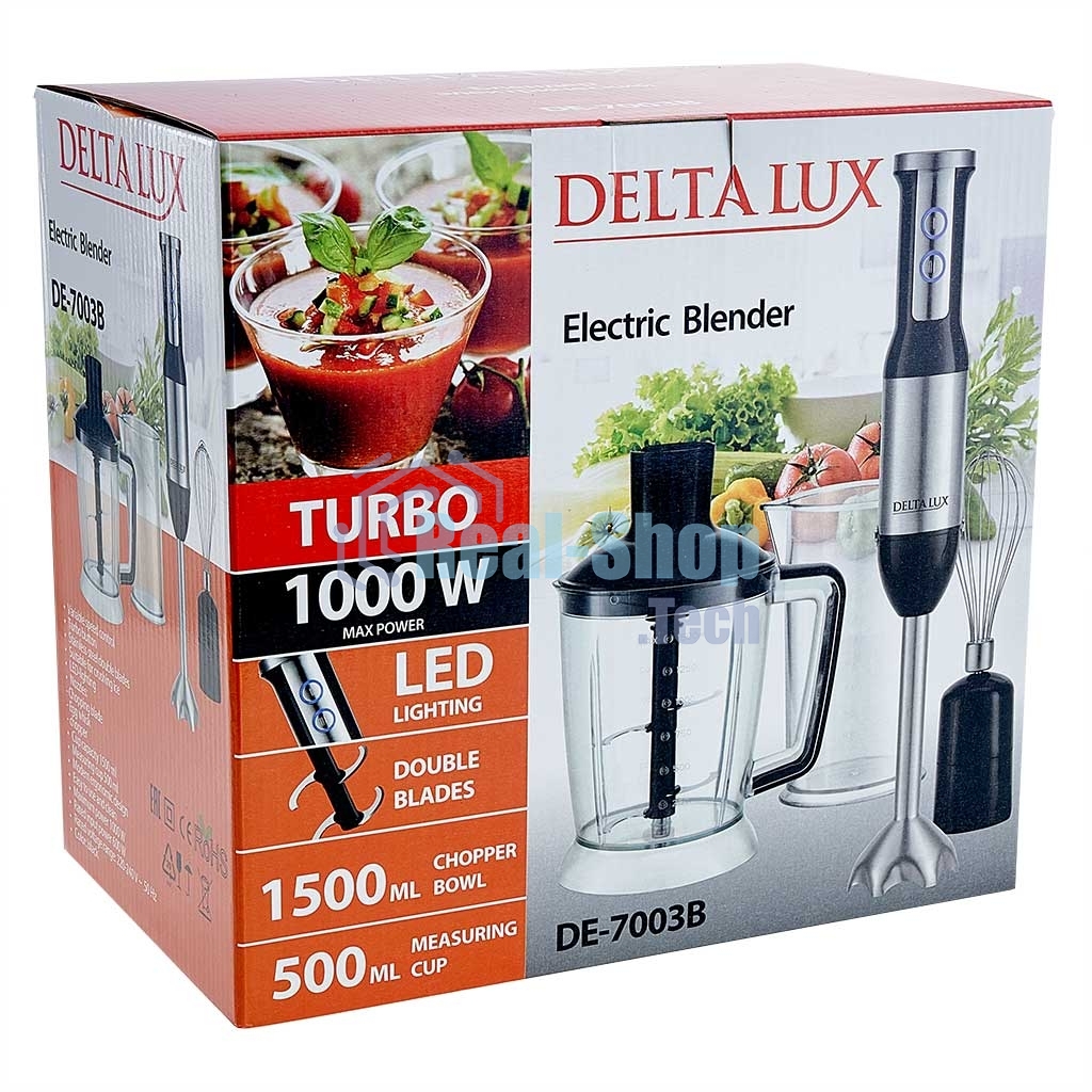 Блендер погружной Delta Lux DE-7003B черный