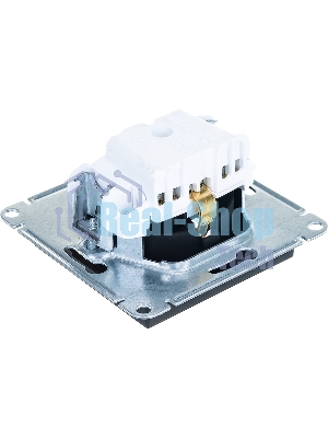 Механизм розетки 1-м СП AtlasDesign с заземл. 16А карбон SchE ATN001043