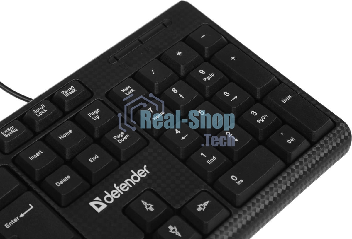 Комплект клавиатура+мышь Defender Line C-511 проводной, USB, 1000 DPI, чёрный