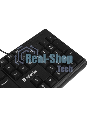 Комплект клавиатура+мышь Defender Line C-511 проводной, USB, 1000 DPI, чёрный