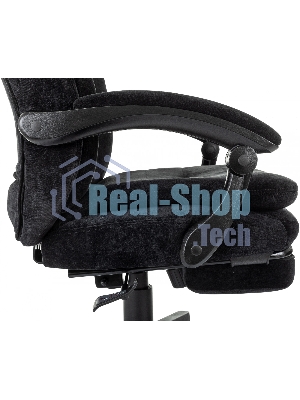 Кресло руководителя Бюрократ T-9950MSG-F Fabric черный Light-20, крестов. пластик, подст. для ног