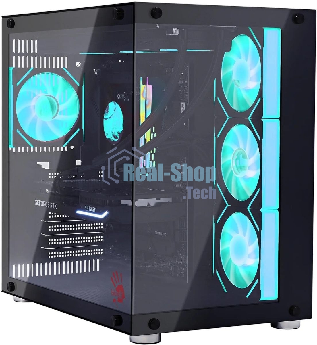 Компьютер Bloody BD-PC CZ79C3 MT i7 14700KF (3.4) 64Gb SSD 1Tb RTX 5070Ti 16Gb Win 11H 64 2.5xGbitEth 850W черный (RUS) (2129080)