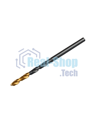 Сверло по металлу Denzel 2,5 мм, HSS-Tin, Golden Tip, 10 шт.