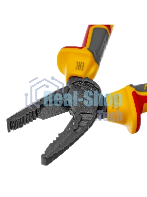 Плоскогубцы комбинированные Denzel диэлектрические трехкомпонентные рукоятки до 1000 В, 165 мм