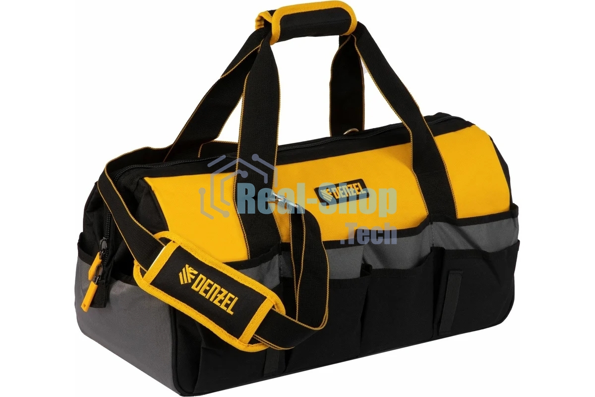 Сумка для инструмента Denzel 500х245х300 мм, 20 карман., съемный органайз. 10 карман., наплеч. рем.