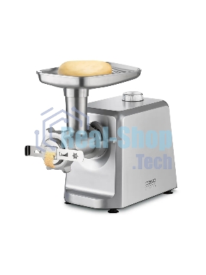 Мясорубка электрическая CASO FW 2500 серебристый, 2500 Вт, 2.5 кг/мин, реверс, защита от перегрузки, насадки - 5