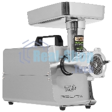 Мясорубка электрическая HOLT HT-MG-010 серый, 3300 Вт, 3.5 кг/мин, реверс, насадки - 4