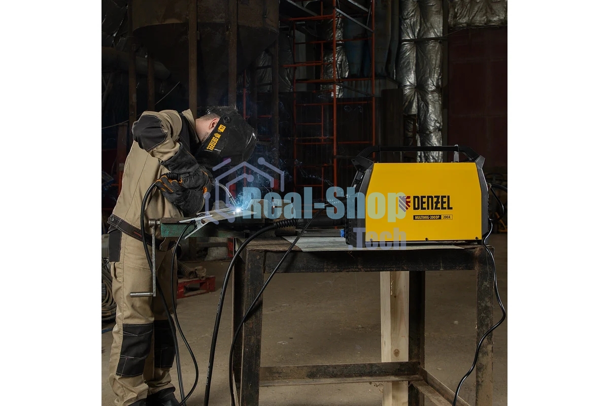 Аппарат инвертор. полуавтомат. сварки Denzel MultiMIG-200DP Synergy Double Pulse, 200 А, ПВ 80%