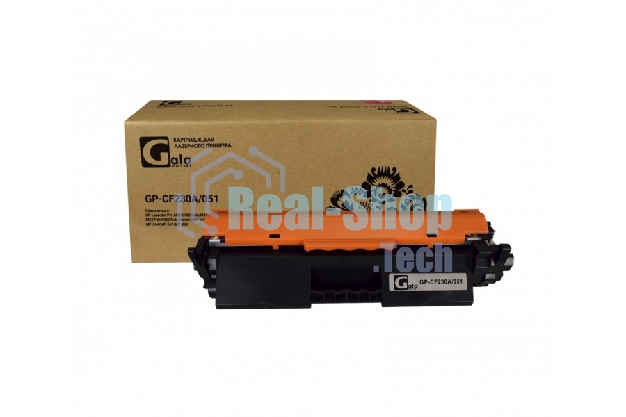 Картридж лазерный GalaPrint GP-CF230A/051 (№30A) черный (1600 стр.) для HP LaserJet Pro M203/M203dn/M203dw/M227/M227fdn/M227fdn/M227sdn/Canon LBP-160/LBP-162/MF-260/MF-264/MF-267/MF-269