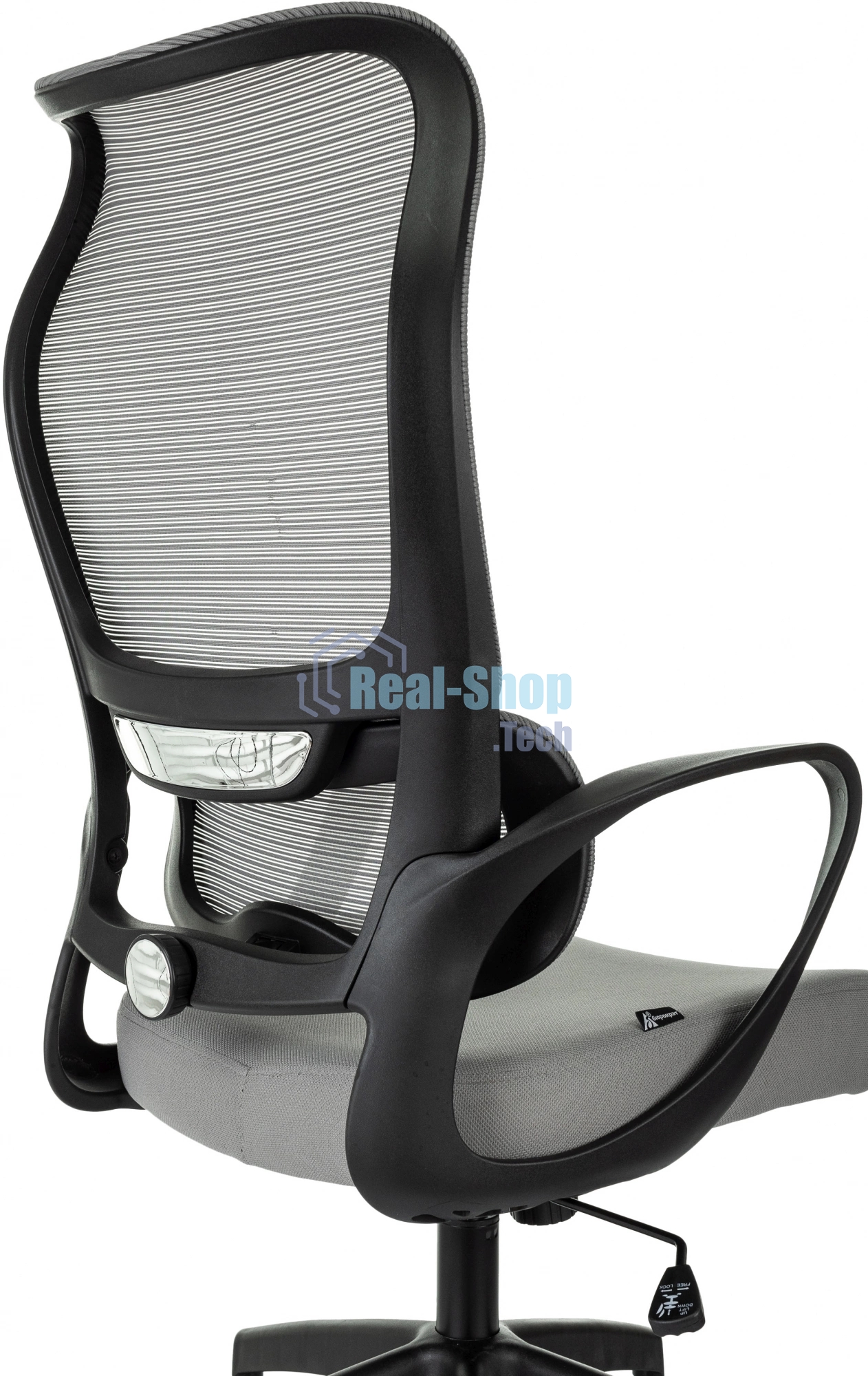 Кресло руководителя Бюрократ Sigma 2 серый, сетка/ткань, крестов. пластик