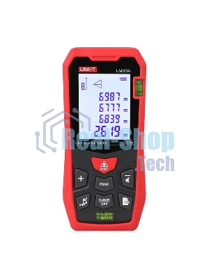 Лазерный дальномер UNI-T LM50A до 50 метров Диапазон расстояний (50 м); Тип дисплея (ЖК); Единицы измерения (м/фут/дюйм); Основа измерения (спереди/сзади);