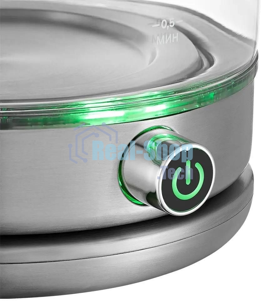 Чайник электрический Kitfort КТ-6172 1.7л. 2200Вт нержавеющая сталь корпус: стекло/металл