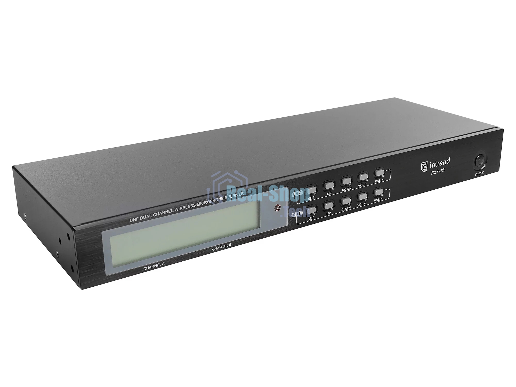 Микрофонная система Intrend ITWMIC-JS-HH цифровая, беспроводная, двухканальная. 2 ручных микрофона, диапазон UHF, LCD дисплей