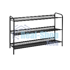 Подставка для обуви Женева 33 ПДО Ж33 Ч черный, 3 полки