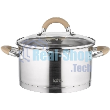 Кастрюля LARA LR02-344 Берлин 5,7 л 24x13 см нержавеющая сталь, с крышкой