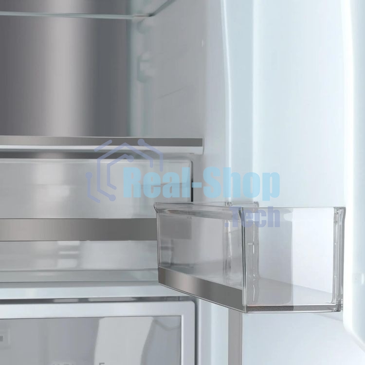 Холодильник Tesler RFD-427BI графит глянцевый двухкамерный 250/142л морозилка сбоку, No Frost, Side by Side