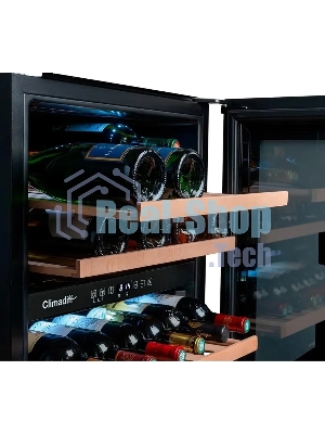Встраиваемый винный шкаф Climadiff CBI40DB1 чёрный, 70 л, 2 отсека, 36 бут., класс G