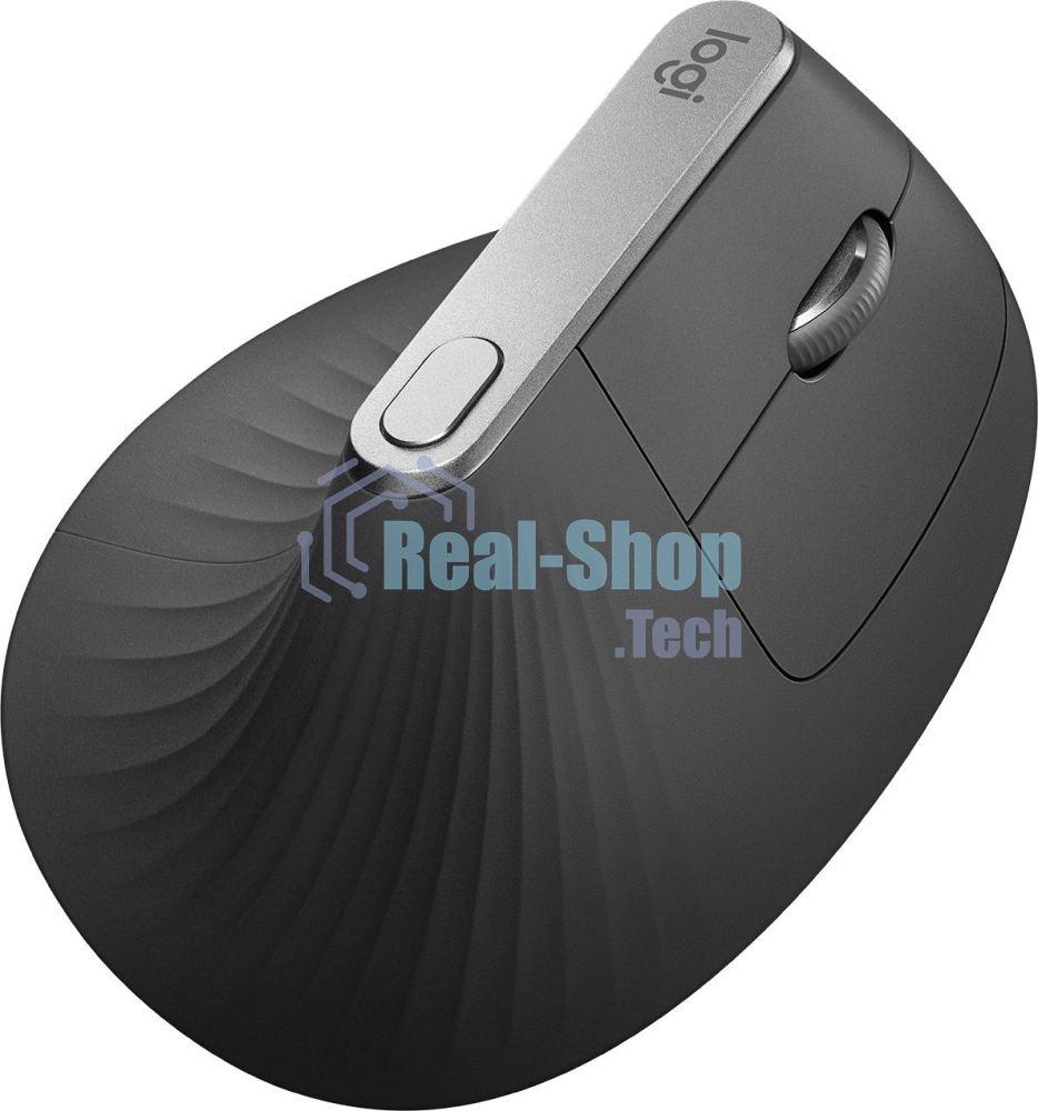 Мышь беспроводная Logitech MX Vertical черный/серебристый, 4000 dpi, радиоканал, Bluetooth, USB, кнопки - 6