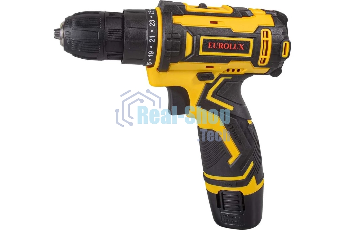 Дрель-шуруповерт аккумуляторная Eurolux ДА-12/2-1Li, Аккумуляторная, 12В