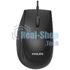 Мышь проводная Philips SPK7327 черный, 1600 dpi, USB, кнопки - 5