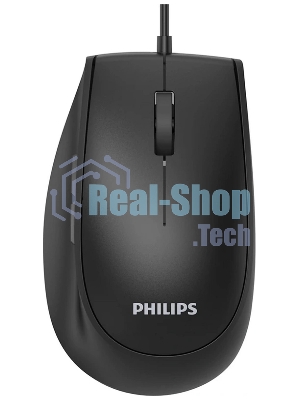 Мышь проводная Philips SPK7327 черный, 1600 dpi, USB, кнопки - 5