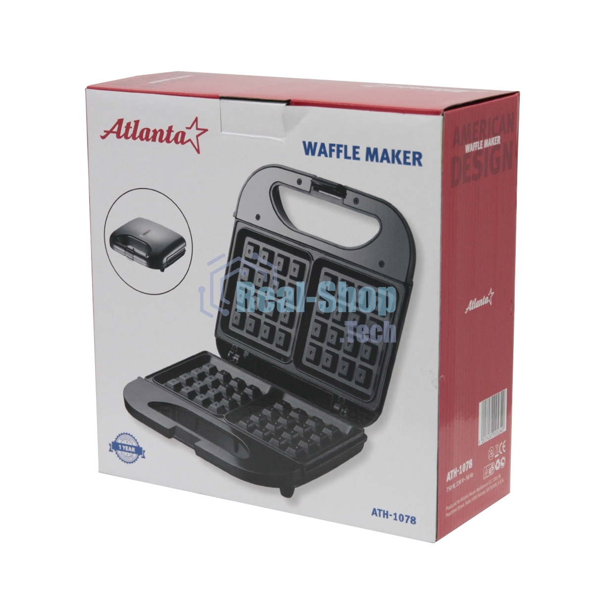 Вафельница Atlanta ATH-1078 черный