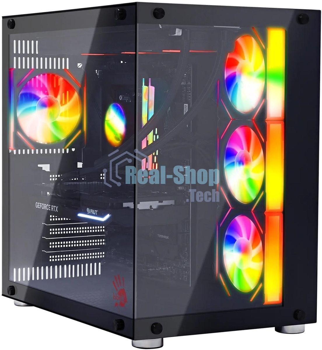 Компьютер Bloody BD-PC CZ79C3 MT i7 14700KF (3.4) 64Gb SSD 1Tb RTX 5070Ti 16Gb Win 11H 64 2.5xGbitEth 850W черный (RUS) (2129080)