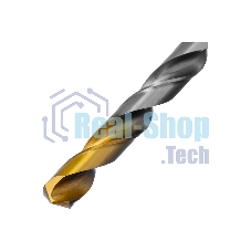 Сверло спиральное по металлу Denzel 12 x 205 мм, Р6М5, Golden Tip, удлиненное