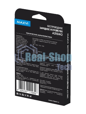 Беспроводное зарядное устройство Maxvi A315W2 15W 3А, белый