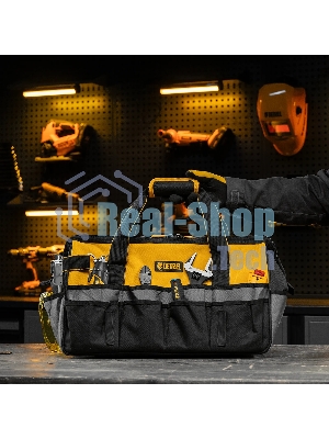 Сумка для инструмента Denzel 500х245х300 мм, 20 карман., съемный органайз. 10 карман., наплеч. рем.