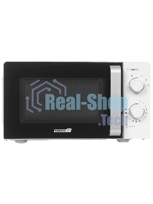 Микроволновая печь Renova MMS-20W1 белый/черный, 20 л, 700 Вт, переключатели - поворотный механизм