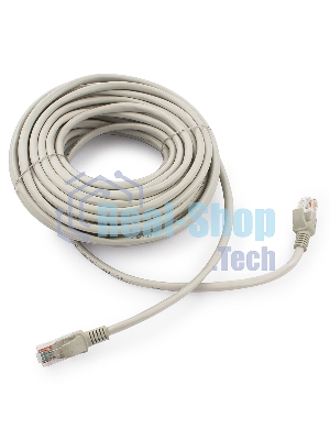 Патч-корд UTP Cablexpert PP6U-15M cat.6, 15м, литой, многожильный, серый