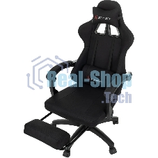 Кресло Zombie Weaver черный, ткань, подголовник, подставка для ног