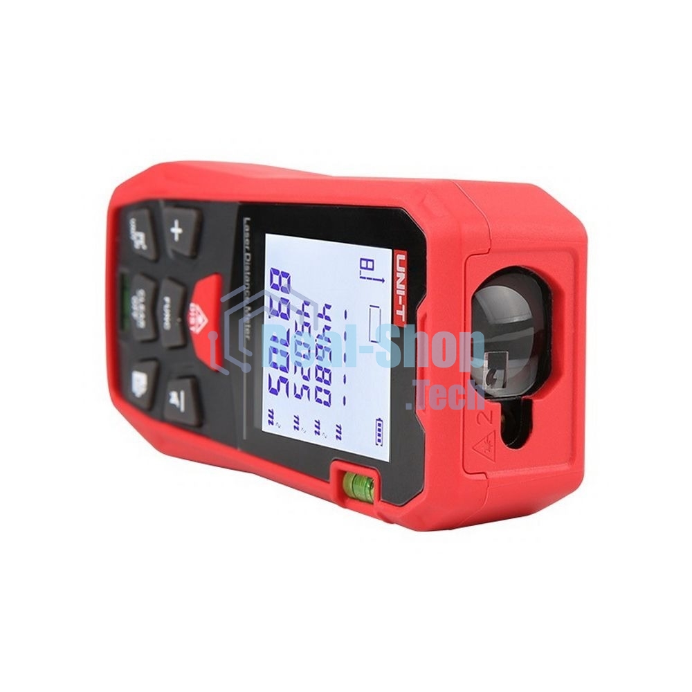 Лазерный дальномер UNI-T LM120A Диапазон расстояний (120 м); Тип дисплея (ЖК); Единицы измерения (м/фут/дюйм); Основа измерения (спереди/сзади);