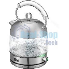 Чайник электрический Kitfort КТ-6172 1.7л. 2200Вт нержавеющая сталь корпус: стекло/металл