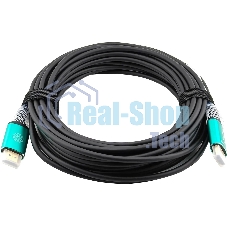 Кабель аудио-видео Cactus CS-HDMI-AOC-2.1-10 HDMI (m)/HDMI (m) 10м. позолоч.конт. черный