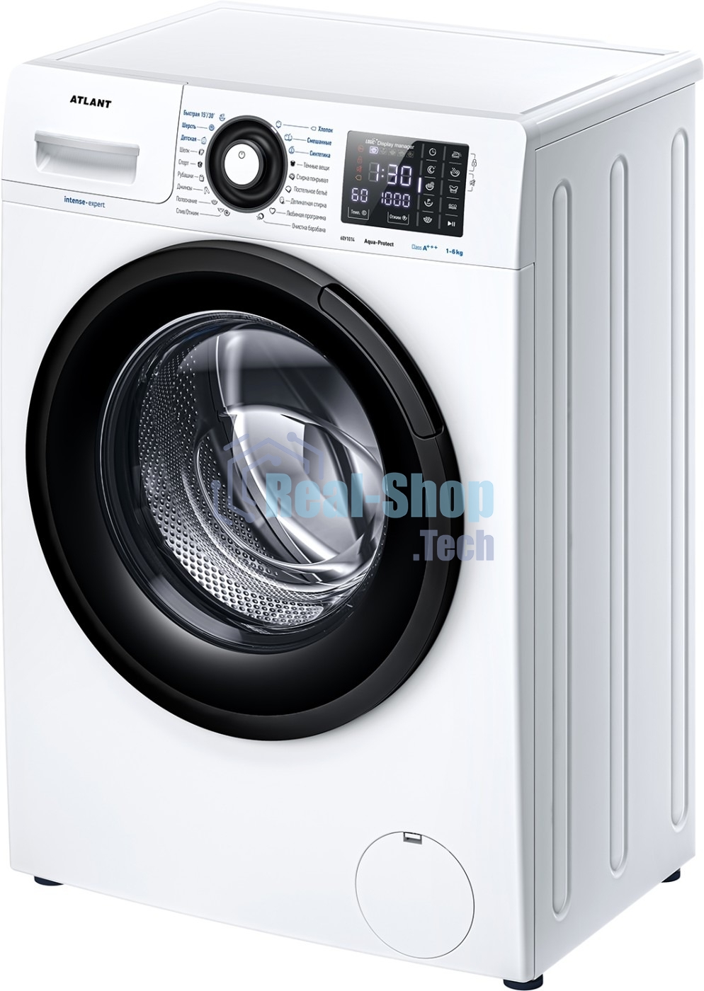 Стиральная машина Атлант СМА 60У1014-02 белая, загрузка фронтальная 6кг, 1000 об/мин., класс: A