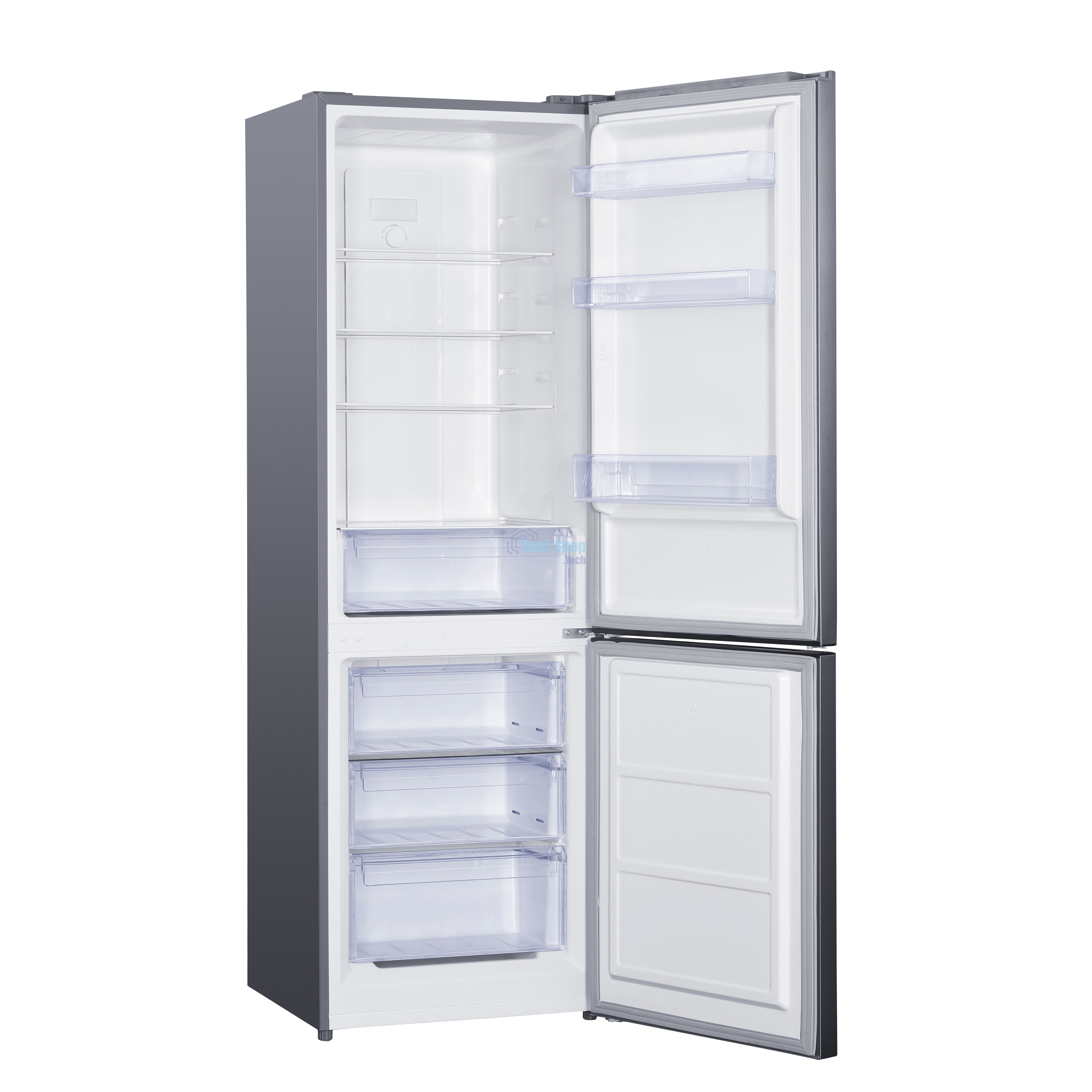 Холодильник Kraft KF-NF292X нержавеющая сталь двухкамерный 201/64л морозилка снизу