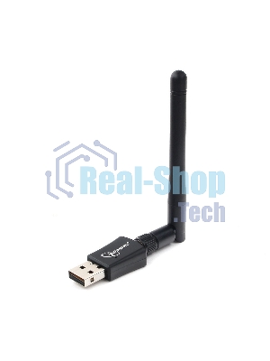 Сетевой адаптер Wi-Fi+Bluetooth Gembird WNP-UA-019, двухдиапазонный с антенной, 600Мбит, USB, 802.11b/a/g/n/a