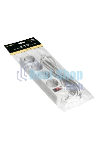 Удлинитель ExeGate EC-4-5W (EX279401RUS), белый, 5 м, евровилка с заземлением, 4 евророзетки с заземлением, 2200 Вт