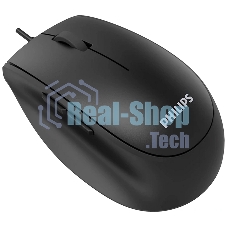 Мышь проводная Philips SPK7327 черный, 1600 dpi, USB, кнопки - 5