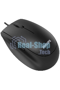 Мышь проводная Philips SPK7327 черный, 1600 dpi, USB, кнопки - 5