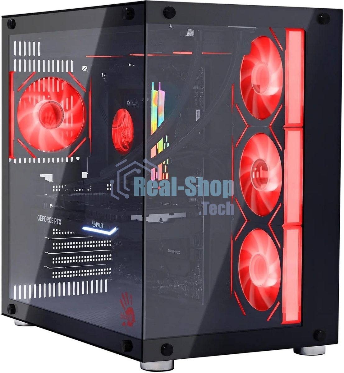 Компьютер Bloody BD-PC CZ79C3 MT i7 14700KF (3.4) 64Gb SSD 1Tb RTX 5070Ti 16Gb Win 11H 64 2.5xGbitEth 850W черный (RUS) (2129080)