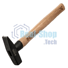 Молоток слесарный Denzel 400 г, кованый квадратный боек, буковая рукоятка