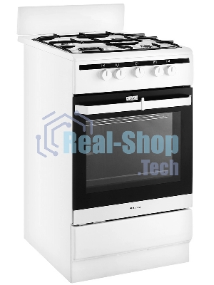 Плита газовая Hansa FCGW51001 белый, конфорок 4 шт, духовка 56 л, 50 см x 85 см x 60 см