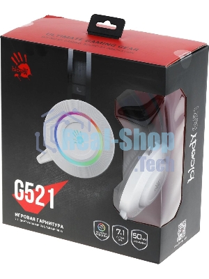 Гарнитура Bloody G521 белый, проводная, подсветка