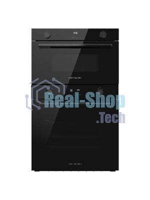 Встраиваемая микроволновая печь Kuppersberg HMW 611 BB, High-Tech, 34 л, поворотное/сенсорное управление, мощность 900 Вт, 5 уровней мощности, 10 автоматических программ, размораживание, гриль, конвекция, поворотный стол, черный